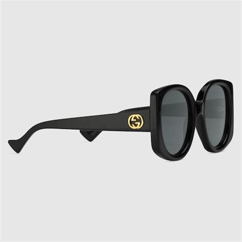 gucci 60mm geometric sunglasses|gucci round sunglasses men.